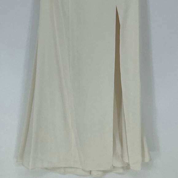 NEW! After Six Size 10 Crepe Halter Tuxedo Max Dress Ivory $242 msrp J2-13 - Picture 8 of 10